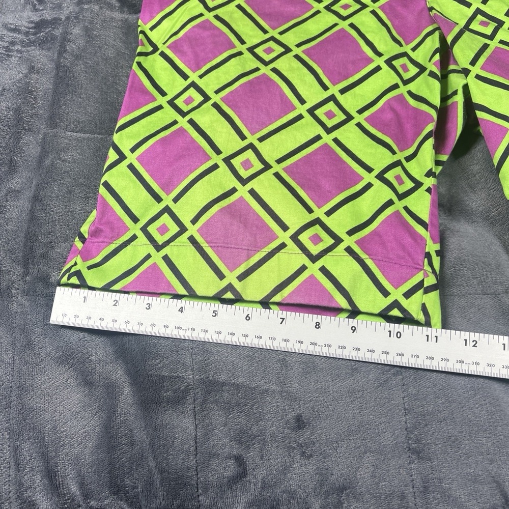 Loudmouth Shorts Mens 38 Green Purple Chino Golf Mardi Gras 11 Inseam - Picture 8 of 11